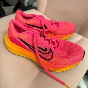 Nike Women's Pink and Yellow Running Shoes